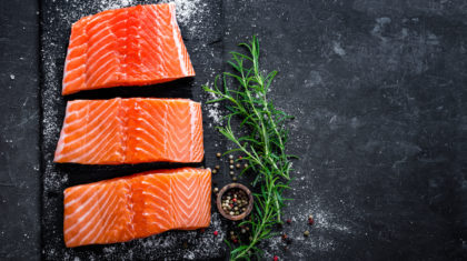 <b>Lachs </b>mit Kräuterkruste
                  