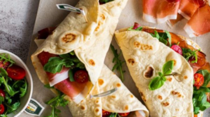 Köstliche <b>Piadina </b>mit Südtiroler Speck und Rauke
                  